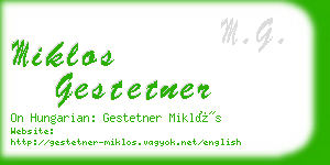 miklos gestetner business card